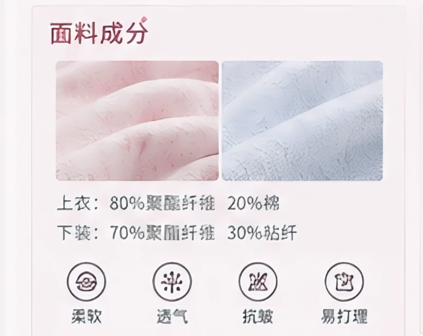 粉色与蓝色格纹面料